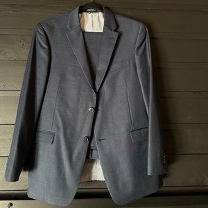 Men's Modern-Fit Tommy Hilfiger Flex Stretch Solid BLUE SHARKSKIN Suit